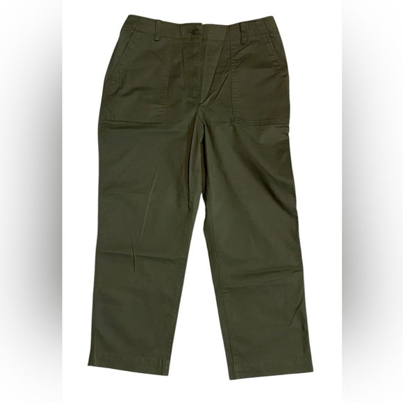 TALBOTS High waisted patch pocket Cropped Pants Size 12 NWT! - Picture 7 of 7